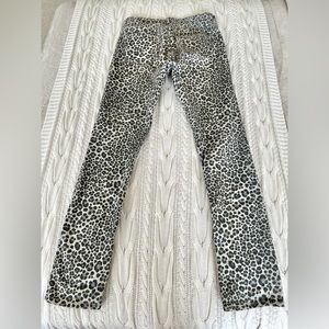 H&M Divided Leopard Print Straight Leg Jeans Size 10